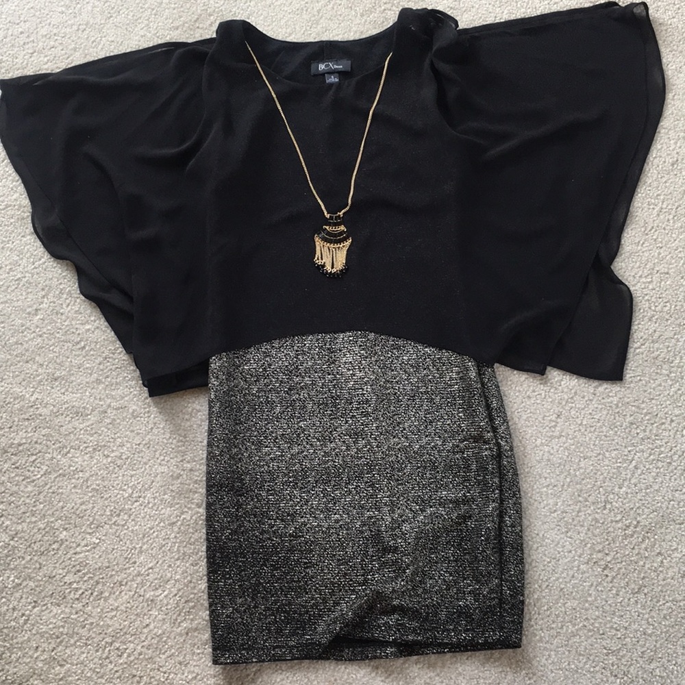 Black and gold shimmer dress